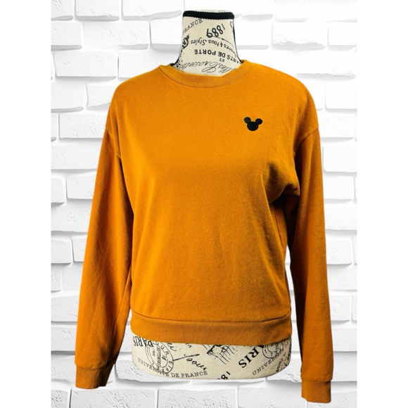 Divided Tops - Divided by H&M Women’s XS Disney’s Mickey Mouse Mustard Yellow Sweatshirt • GUC